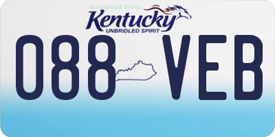 KY license plate 088VEB