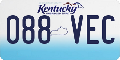 KY license plate 088VEC