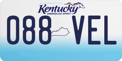 KY license plate 088VEL
