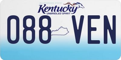 KY license plate 088VEN