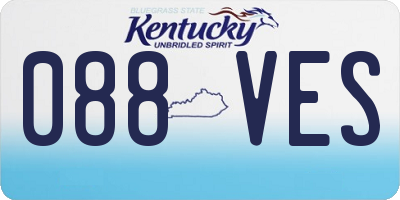 KY license plate 088VES