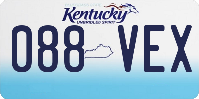 KY license plate 088VEX