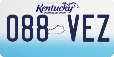 KY license plate 088VEZ
