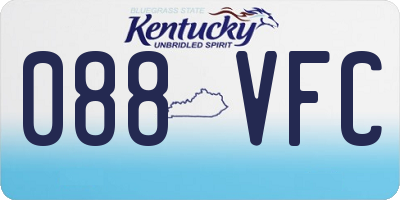 KY license plate 088VFC