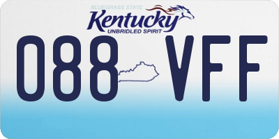 KY license plate 088VFF