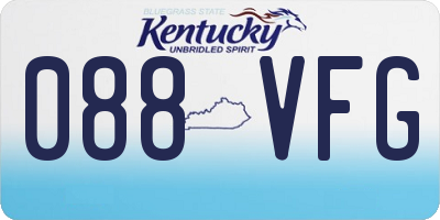 KY license plate 088VFG