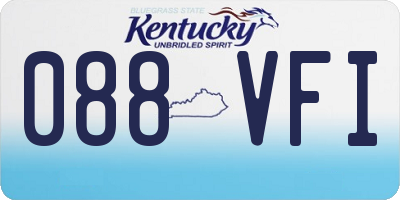 KY license plate 088VFI