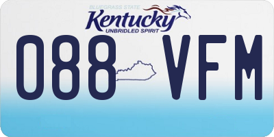 KY license plate 088VFM