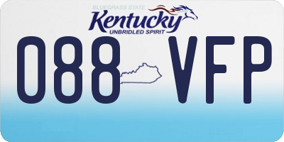 KY license plate 088VFP