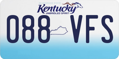 KY license plate 088VFS