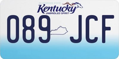 KY license plate 089JCF