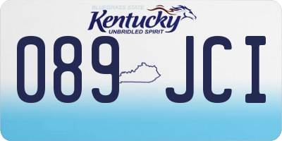 KY license plate 089JCI