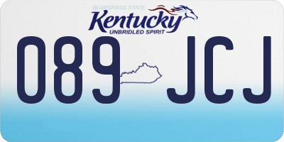 KY license plate 089JCJ