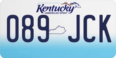 KY license plate 089JCK