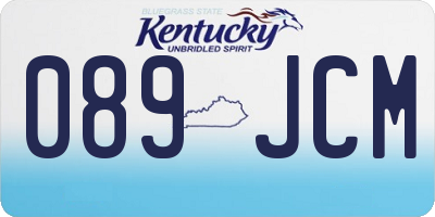 KY license plate 089JCM