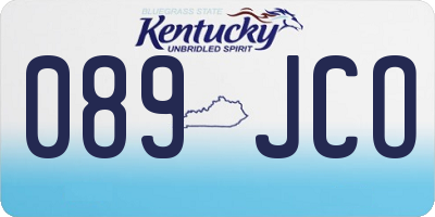 KY license plate 089JCO