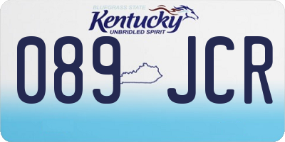 KY license plate 089JCR