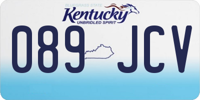 KY license plate 089JCV