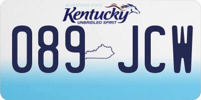 KY license plate 089JCW
