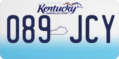 KY license plate 089JCY