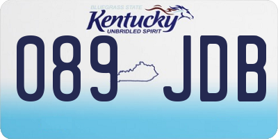 KY license plate 089JDB