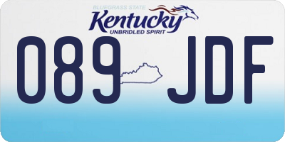 KY license plate 089JDF