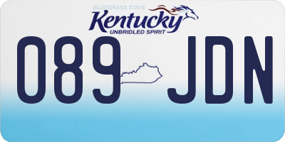 KY license plate 089JDN
