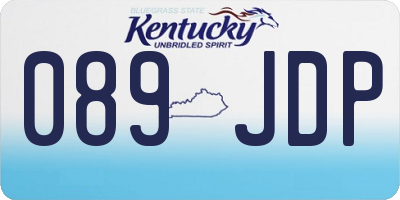 KY license plate 089JDP