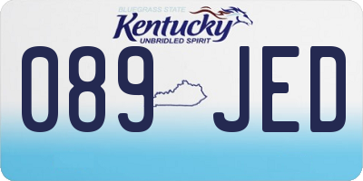 KY license plate 089JED