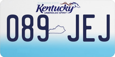 KY license plate 089JEJ