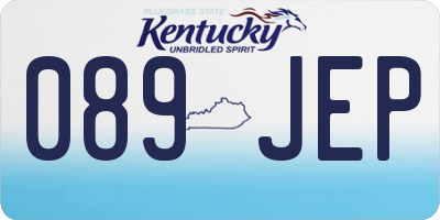 KY license plate 089JEP