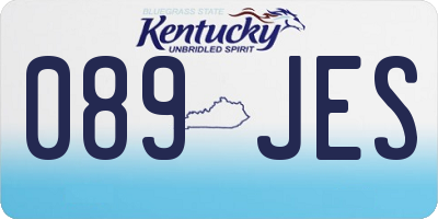 KY license plate 089JES