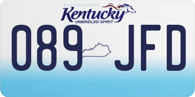 KY license plate 089JFD