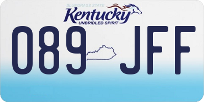 KY license plate 089JFF