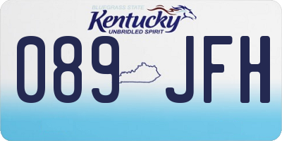 KY license plate 089JFH