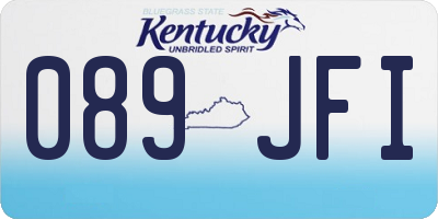 KY license plate 089JFI