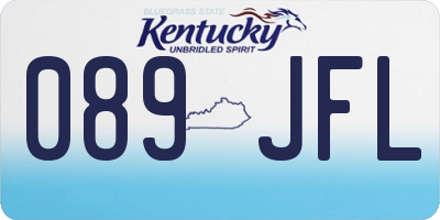 KY license plate 089JFL