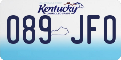 KY license plate 089JFO