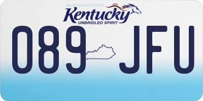 KY license plate 089JFU
