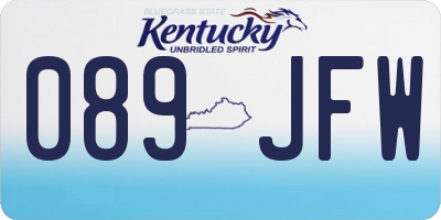 KY license plate 089JFW