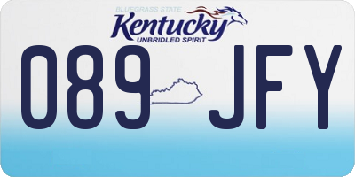 KY license plate 089JFY