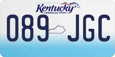 KY license plate 089JGC