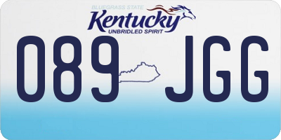 KY license plate 089JGG