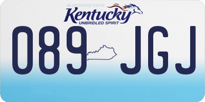 KY license plate 089JGJ