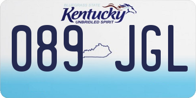 KY license plate 089JGL