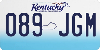 KY license plate 089JGM