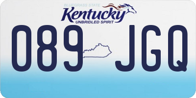 KY license plate 089JGQ