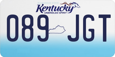 KY license plate 089JGT