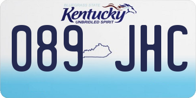 KY license plate 089JHC