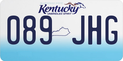 KY license plate 089JHG